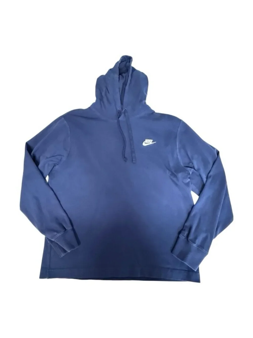 Nike Mens Long Sleeve Hoodie Sweatshirt~Size M~Navy Blue Athletic Gym Top~L12 31
